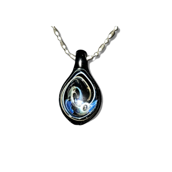 Glass Pendant Silver Fumed(1)(2)